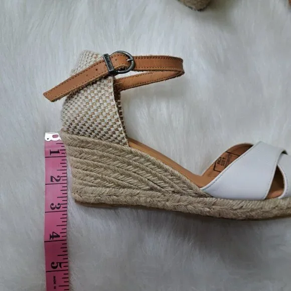Barbour NEW Espadrille Wedge Sandals Size 7 Made In Spain - Picture 10 of 10
